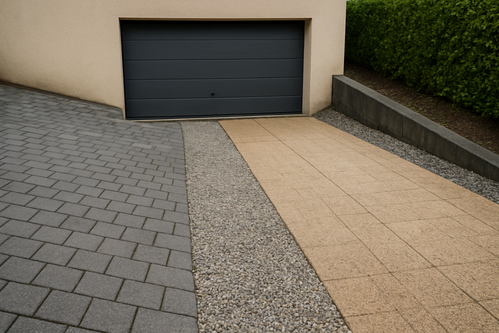 Allée de garage en pente : quel revêtement choisir ? Comparatif, drainage et conseils de pro