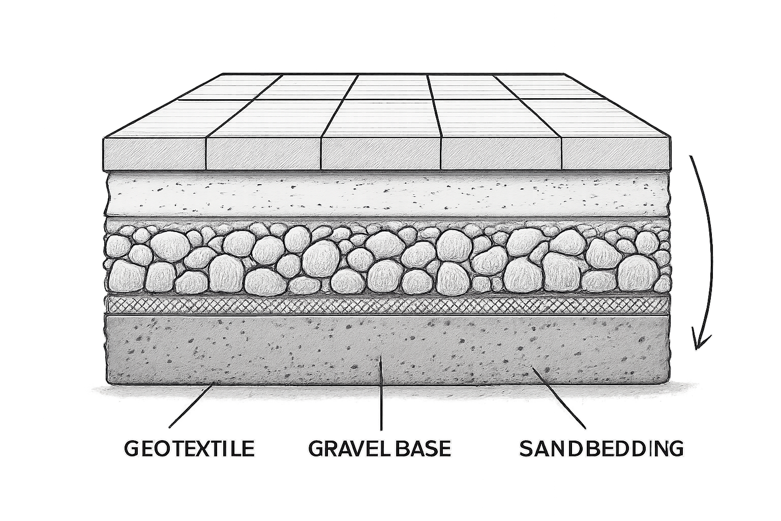 allée carrossable en pavés