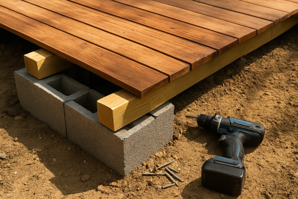 Comment poser une terrasse bois sur parpaing ? Guide pratique et conseils d’experts