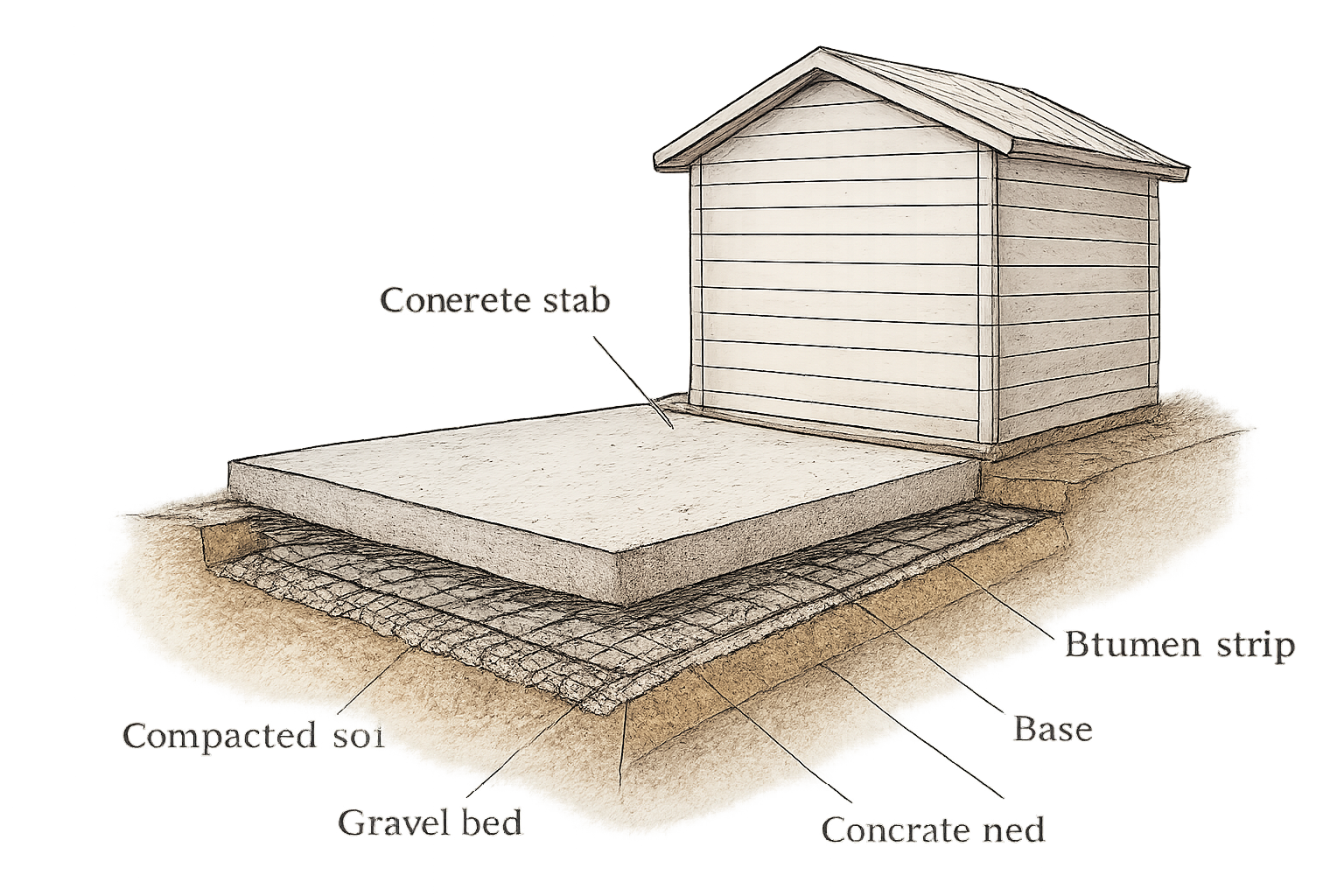 dalle pour cabane de jardin