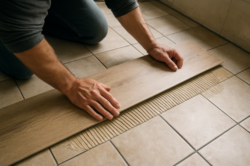 Dalle PVC sur carrelage : tout savoir pour une pose impeccable et durable