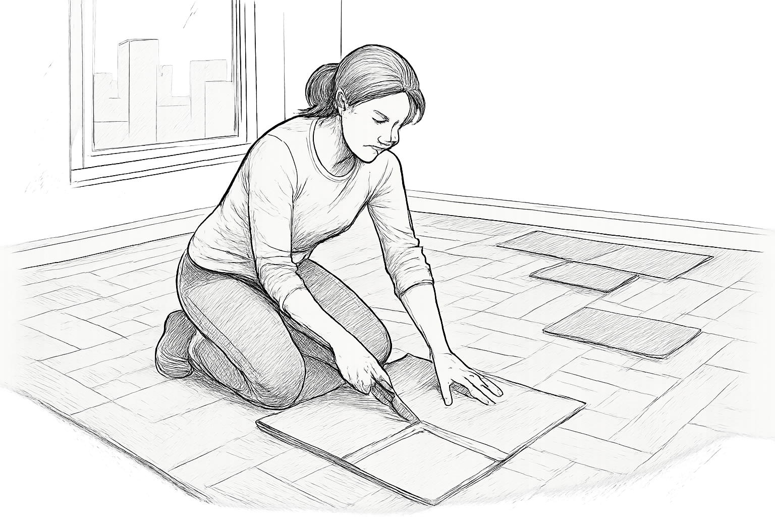 dalle pvc sur parquet