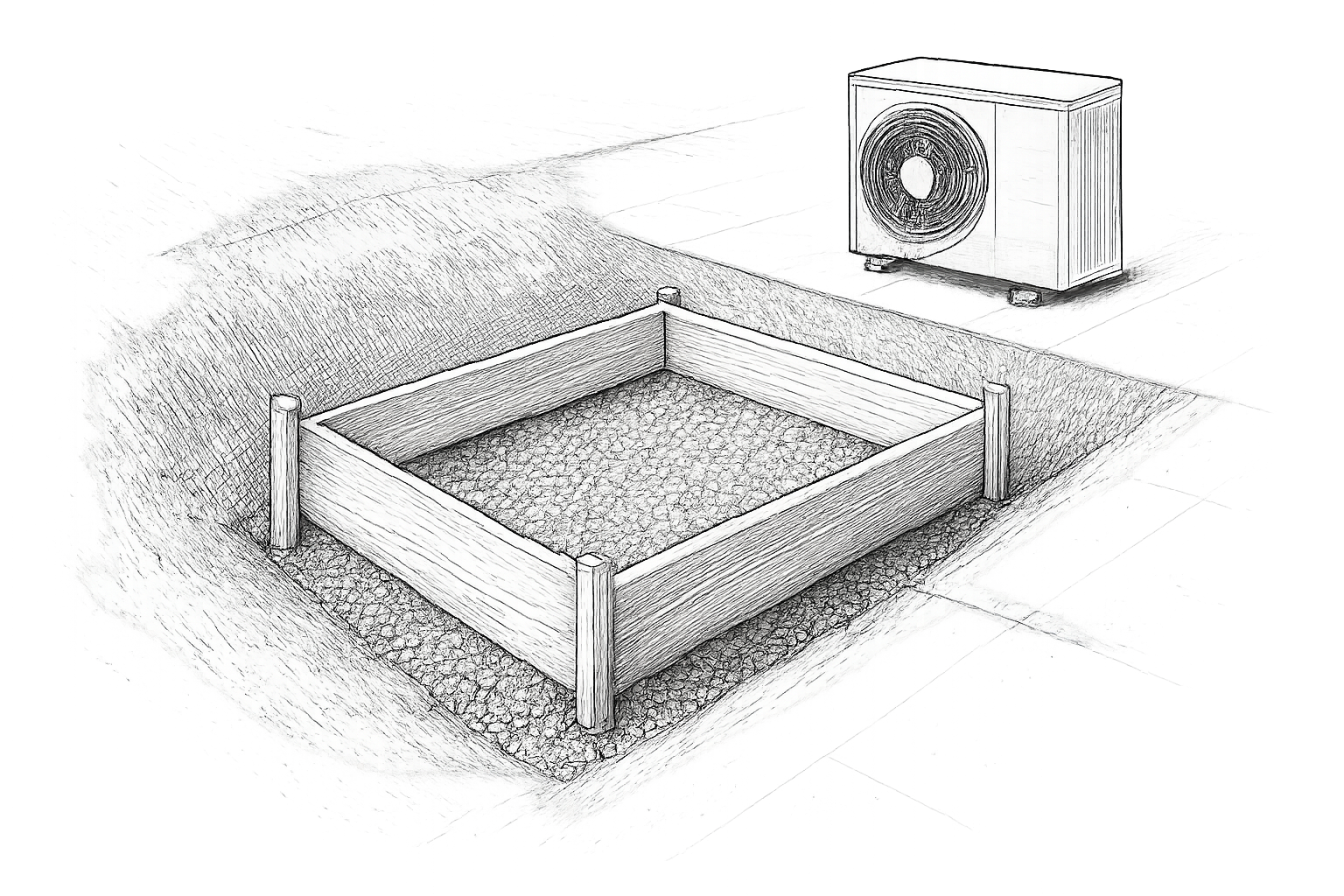 dimension dalle béton pour pompe à chaleur