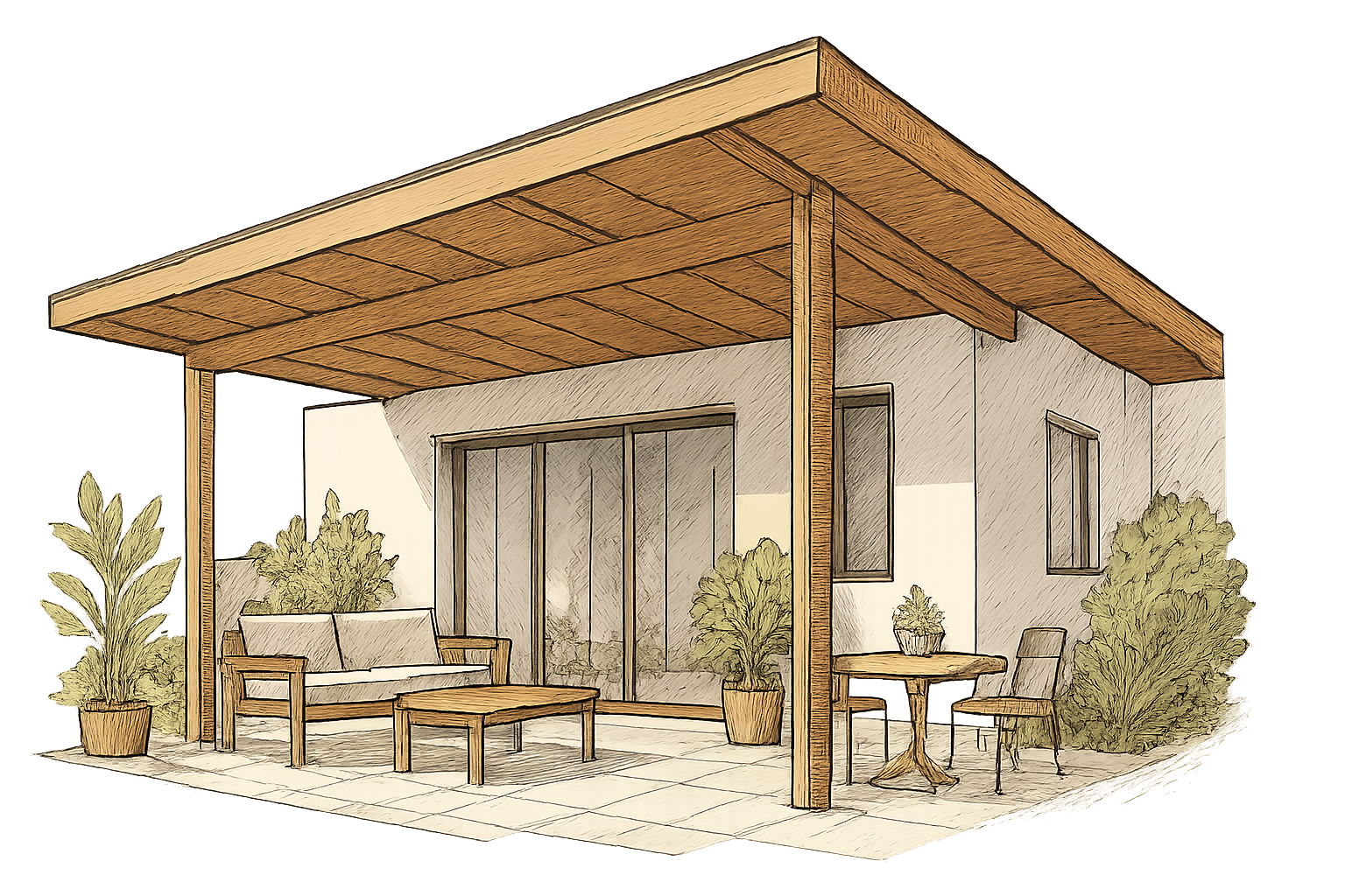 faire une avancée de toit pour terrasse