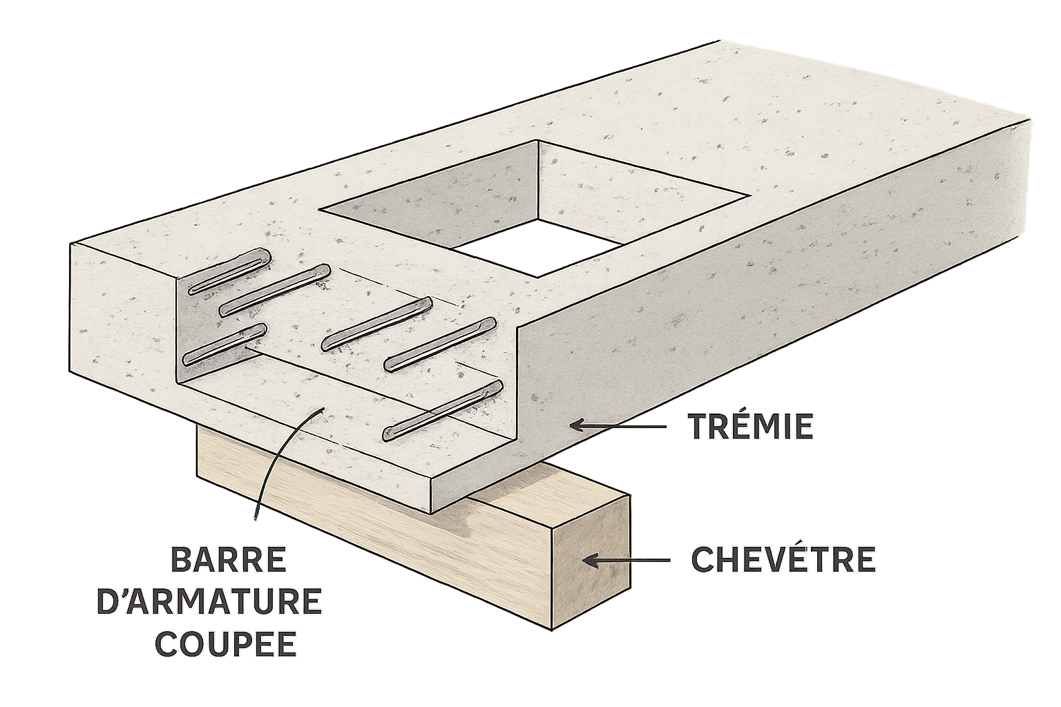 faire une tremie dans une dalle beton