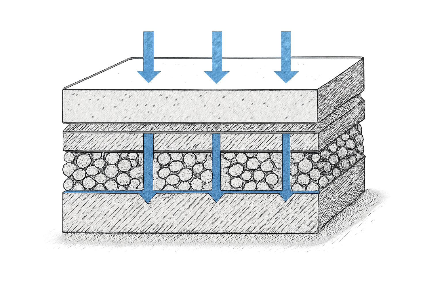 film sous dalle béton extérieur