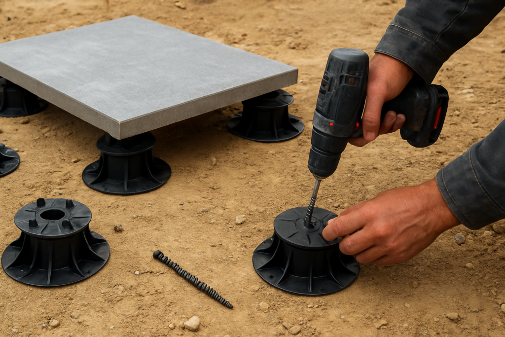 Fondation pour terrasse : dalle, plots ou vis, laquelle choisir pour un sol stable et durable ?