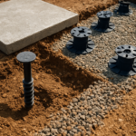 Fondation pour une terrasse : quel type choisir entre dalle béton, plots réglables, vis de fondation ou grave compactée ?
