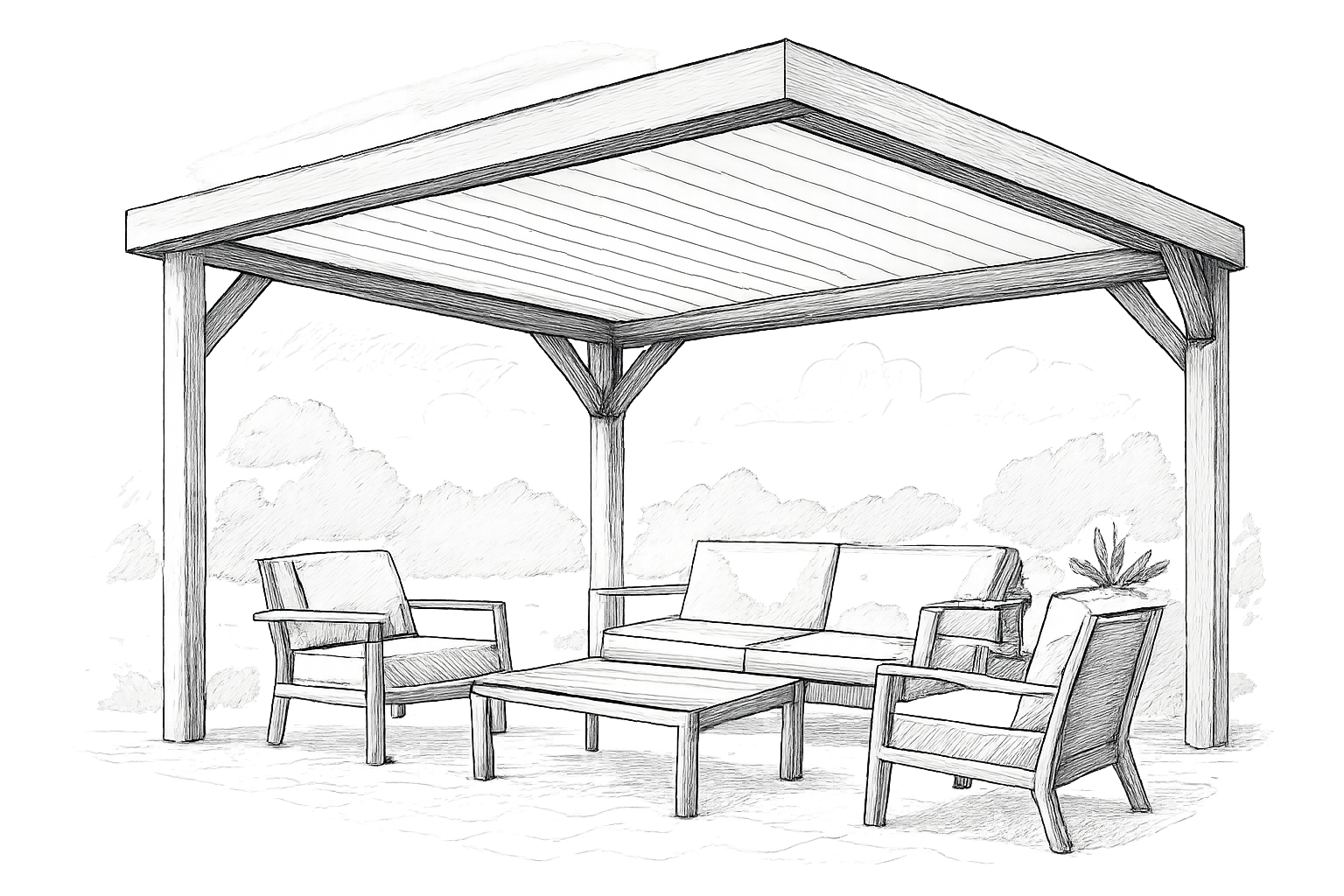 habillage plafond terrasse extérieur