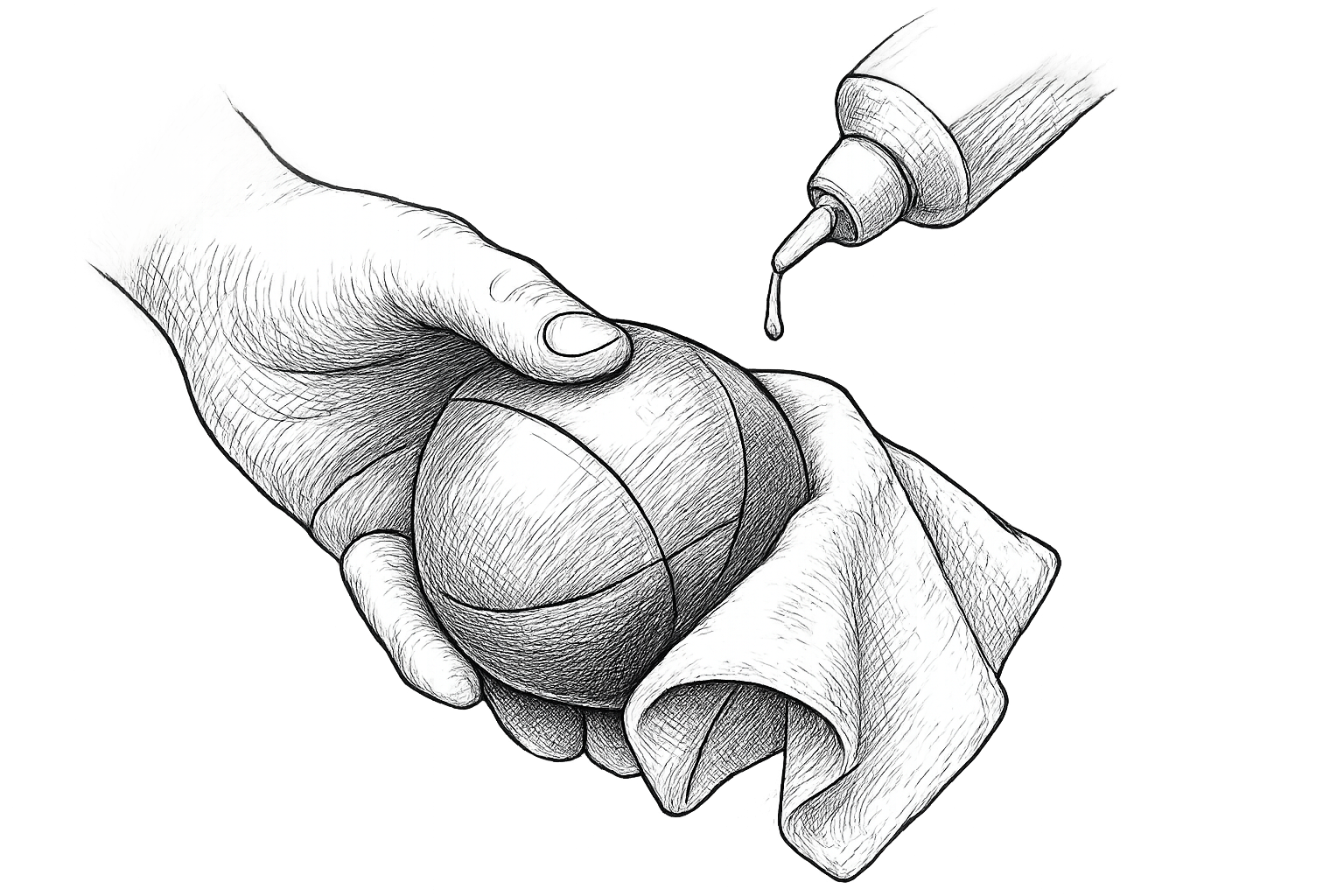 nettoyer boule de pétanque