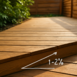 Pente terrasse bois : tout ce qu’il faut savoir sur l’inclinaison idéale (1 à 2 %)