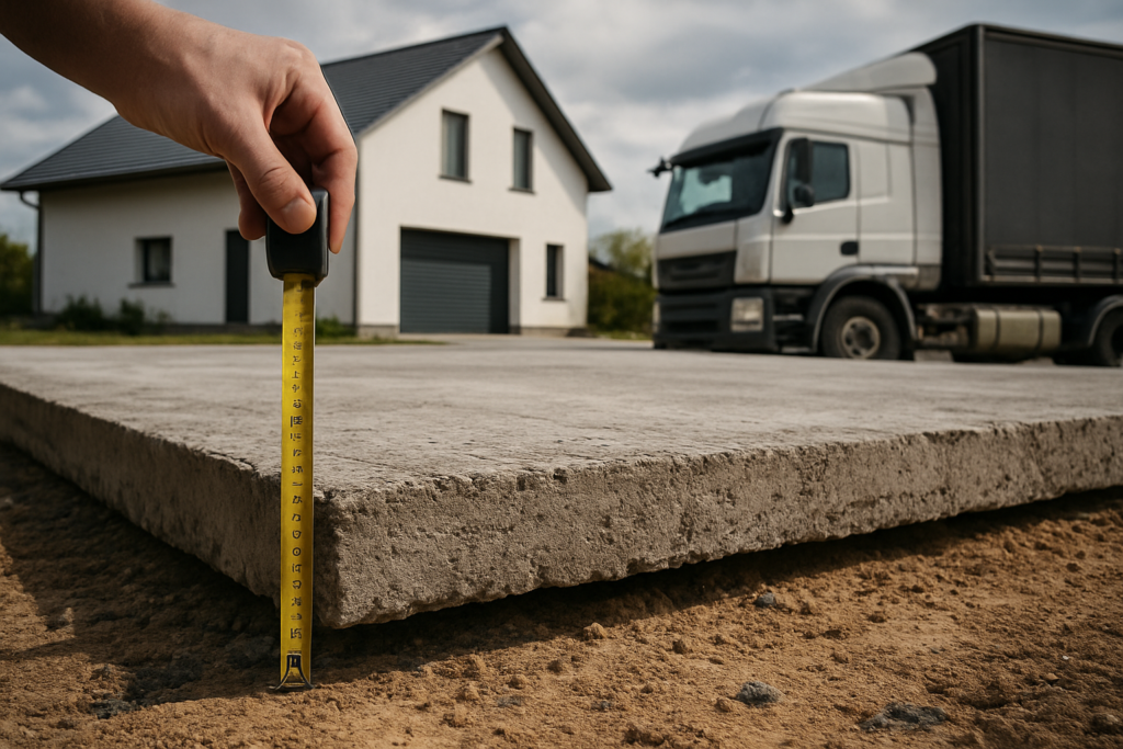 Résistance dalle béton kg/m² : charges admissibles pour maison, garage et poids lourds