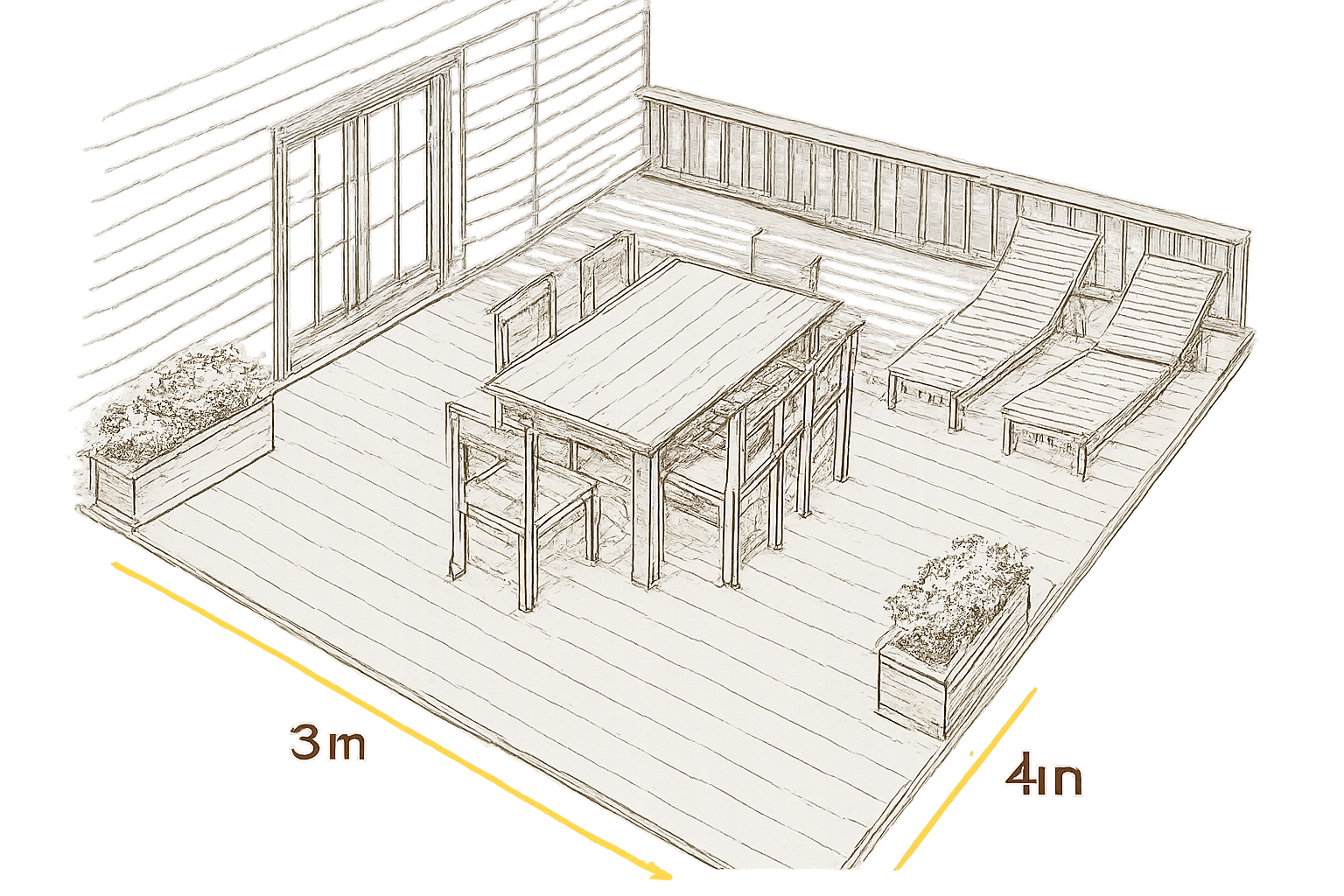 taille terrasse idéale