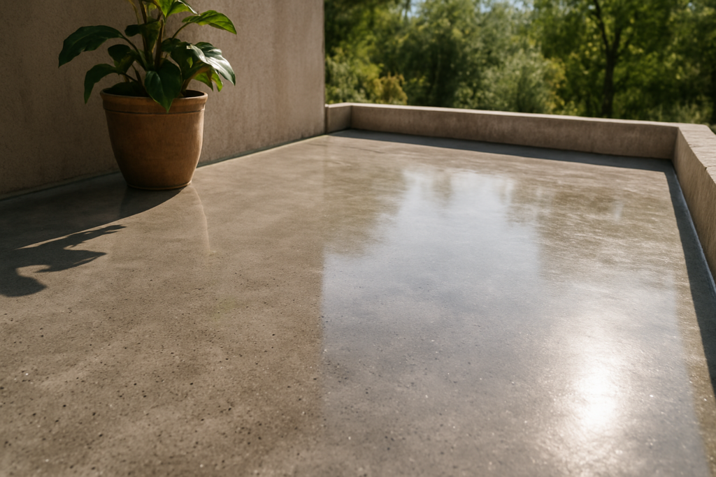 Terrasse en béton poli : tout ce qu’il faut savoir (prix, avantages, entretien)