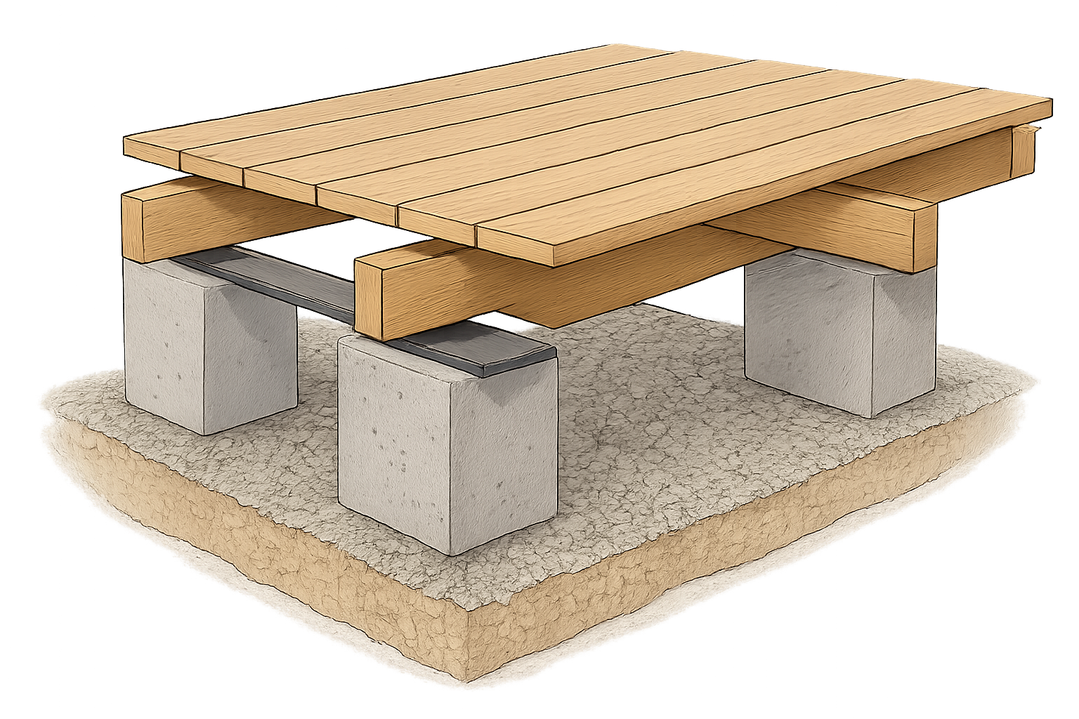 terrasse sur parpaing